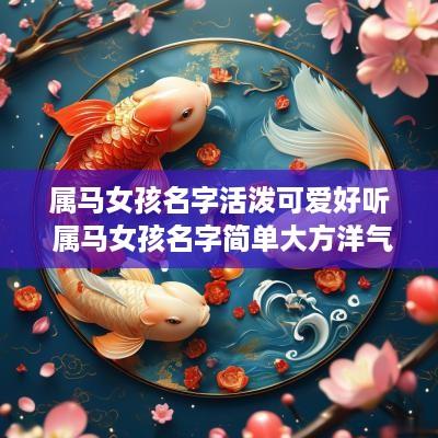 属马女孩名字活泼可爱好听 属马女孩名字简单大方洋气