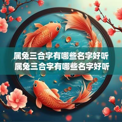 属兔三合字有哪些名字好听 属兔三合字有哪些名字好听女孩
