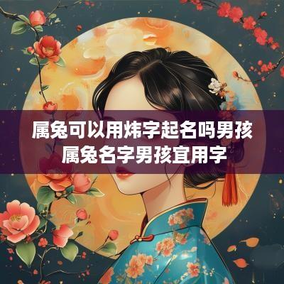 属兔可以用炜字起名吗男孩 属兔名字男孩宜用字