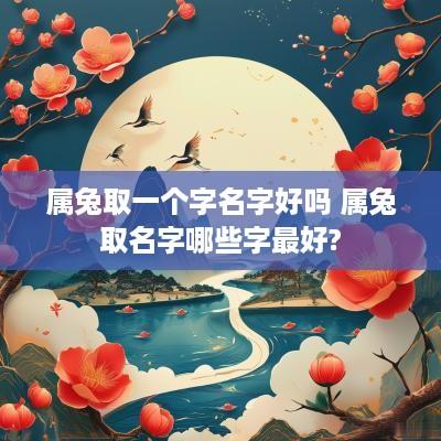 属兔取一个字名字好吗 属兔取名字哪些字最好?