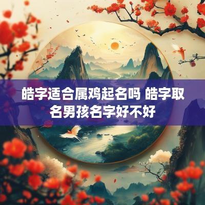 皓字适合属鸡起名吗 皓字取名男孩名字好不好