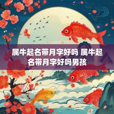 属牛起名带月字好吗 属牛起名带月字好吗男孩