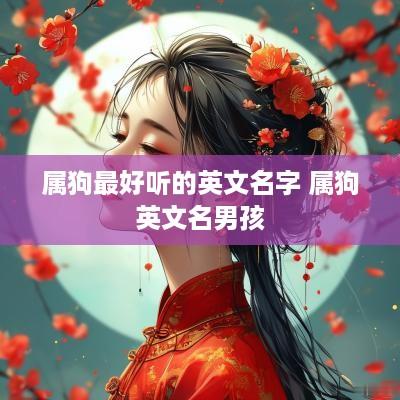 属狗最好听的英文名字 属狗英文名男孩
