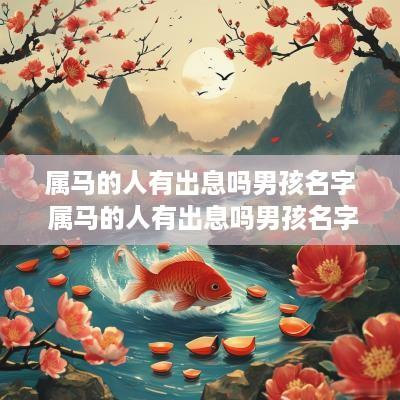 属马的人有出息吗男孩名字 属马的人有出息吗男孩名字叫什么