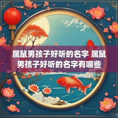 属鼠男孩子好听的名字 属鼠男孩子好听的名字有哪些