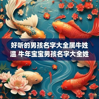 好听的男孩名字大全属牛姓温 蛇年宝宝男孩名字大全姓温