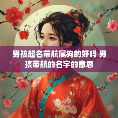 男孩起名带航属狗的好吗 男孩带航的名字的意思