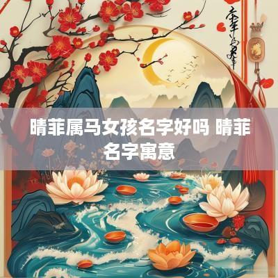 晴菲属马女孩名字好吗 晴菲名字寓意