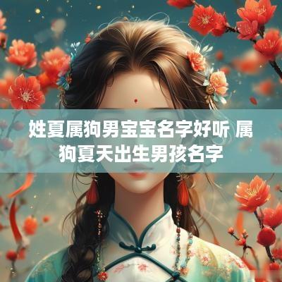 姓夏属狗男宝宝名字好听 属狗夏天出生男孩名字