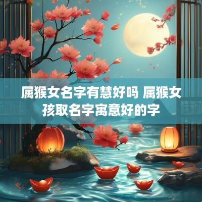 属猴女名字有慧好吗 属猴女孩取名字寓意好的字