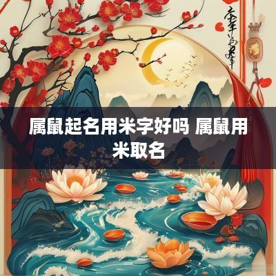 属鼠起名用米字好吗 属鼠用米取名