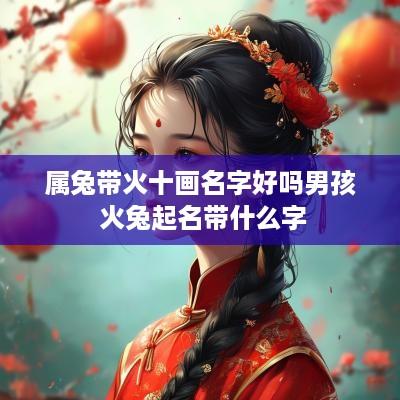 属兔带火十画名字好吗男孩 火兔起名带什么字