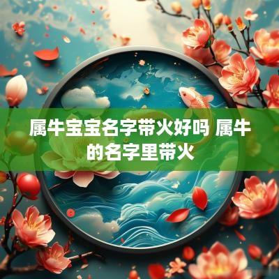 属牛宝宝名字带火好吗 属牛的名字里带火