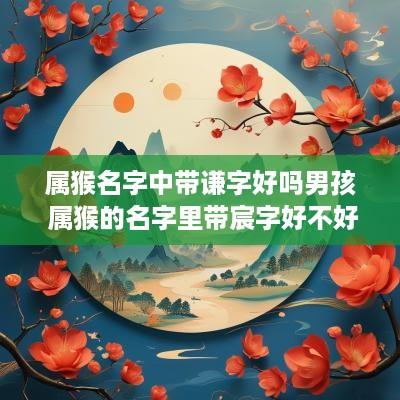 属猴名字中带谦字好吗男孩 属猴的名字里带宸字好不好 属猴名字中带谦字好吗男孩 属猴的名字里带宸字好不好