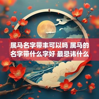 属马名字带丰可以吗 属马的名字带什么字好 最忌讳什么