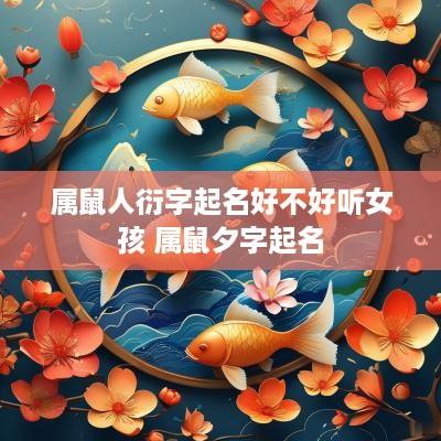 属鼠人衍字起名好不好听女孩 属鼠夕字起名