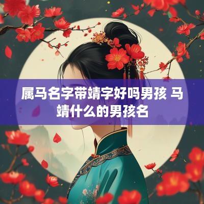 属马名字带靖字好吗男孩 马靖什么的男孩名