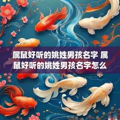 属鼠好听的姚姓男孩名字 属鼠好听的姚姓男孩名字怎么取