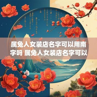 属兔人女装店名字可以用南字吗 属兔人女装店名字可以用南字吗怎么取