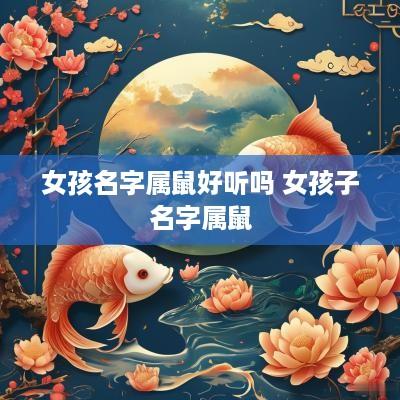 女孩名字属鼠好听吗 女孩子名字属鼠