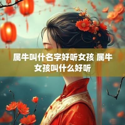 属牛叫什名字好听女孩 属牛女孩叫什么好听
