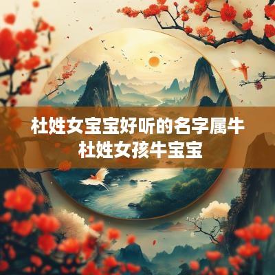 杜姓女宝宝好听的名字属牛 杜姓女孩牛宝宝