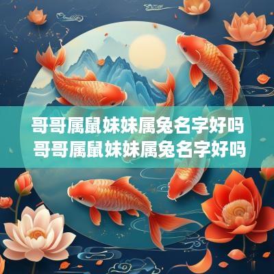哥哥属鼠妹妹属兔名字好吗 哥哥属鼠妹妹属兔名字好吗怎么取