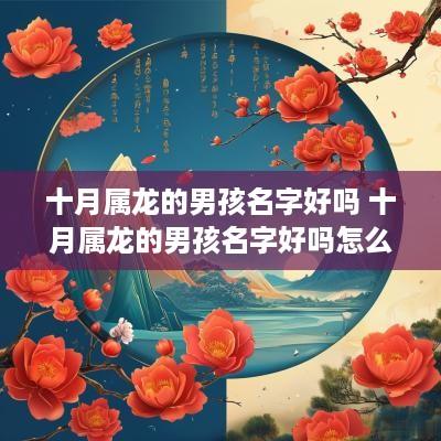 十月属龙的男孩名字好吗 十月属龙的男孩名字好吗怎么取