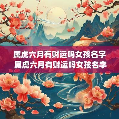 属虎六月有财运吗女孩名字 属虎六月有财运吗女孩名字怎么取