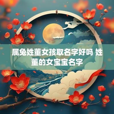 属兔姓董女孩取名字好吗 姓董的女宝宝名字