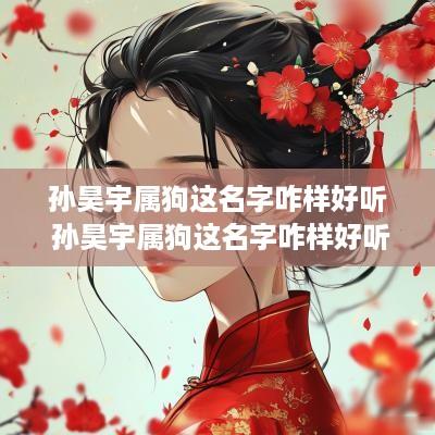 孙昊宇属狗这名字咋样好听 孙昊宇属狗这名字咋样好听点