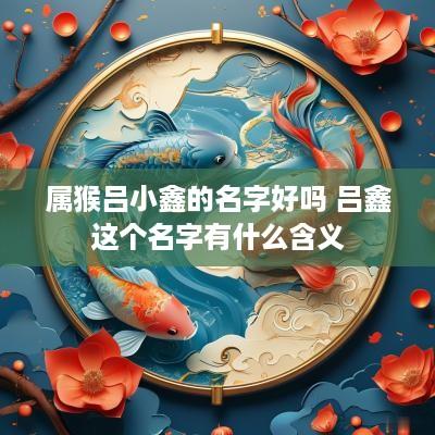 属猴吕小鑫的名字好吗 吕鑫这个名字有什么含义