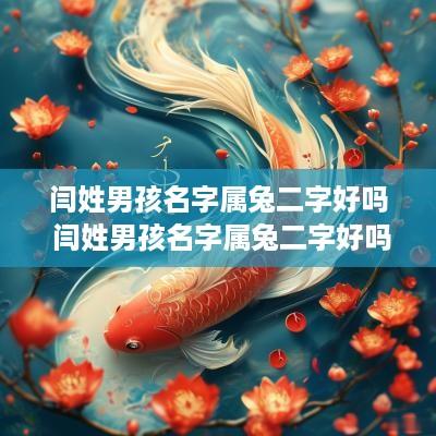 闫姓男孩名字属兔二字好吗 闫姓男孩名字属兔二字好吗怎么取