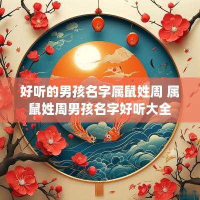 好听的男孩名字属鼠姓周 属鼠姓周男孩名字好听大全