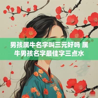 男孩属牛名字叫三元好吗 属牛男孩名字最佳字三点水