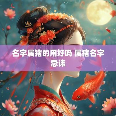 名字属猪的用好吗 属猪名字忌讳
