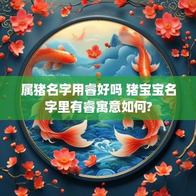 属猪名字用睿好吗 猪宝宝名字里有睿寓意如何?