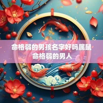 命格弱的男孩名字好吗属鼠 命格弱的男人