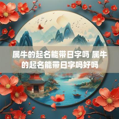 属牛的起名能带日字吗 属牛的起名能带日字吗好吗