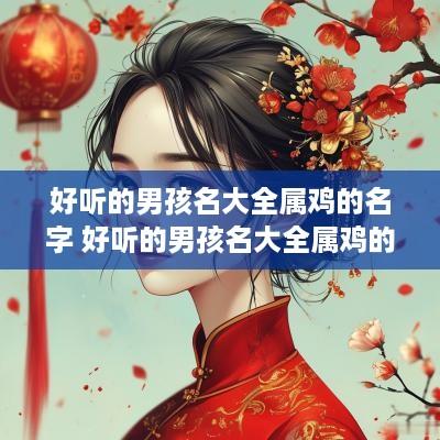 好听的男孩名大全属鸡的名字 好听的男孩名大全属鸡的名字叫什么