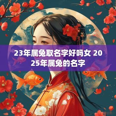 23年属兔取名字好吗女 2025年属兔的名字
