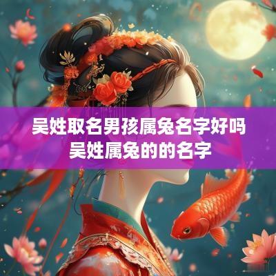吴姓取名男孩属兔名字好吗 吴姓属兔的的名字