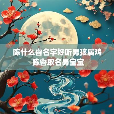 陈什么睿名字好听男孩属鸡 陈睿取名男宝宝