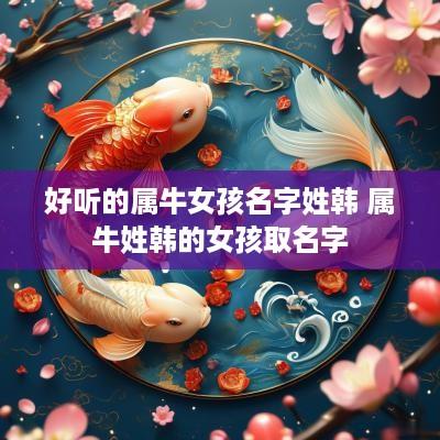 好听的属牛女孩名字姓韩 属牛姓韩的女孩取名字