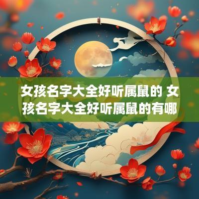 女孩名字大全好听属鼠的 女孩名字大全好听属鼠的有哪些