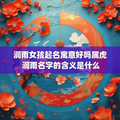 润雨女孩起名寓意好吗属虎 润雨名字的含义是什么