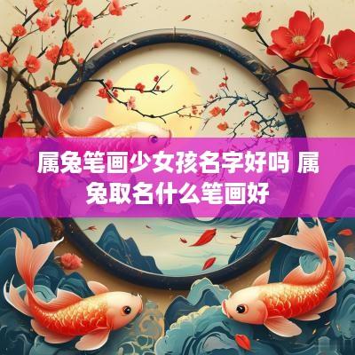属兔笔画少女孩名字好吗 属兔取名什么笔画好