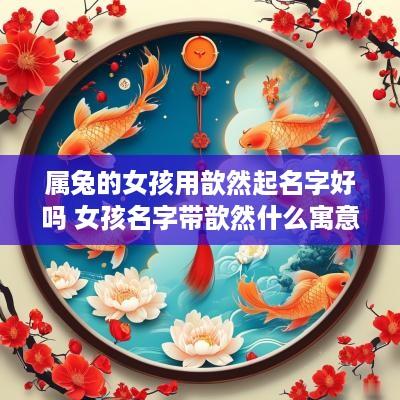 属兔的女孩用歆然起名字好吗 女孩名字带歆然什么寓意