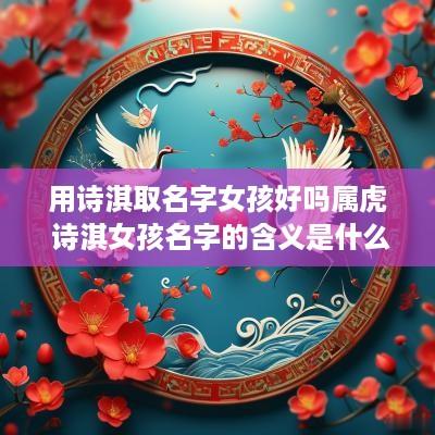用诗淇取名字女孩好吗属虎 诗淇女孩名字的含义是什么