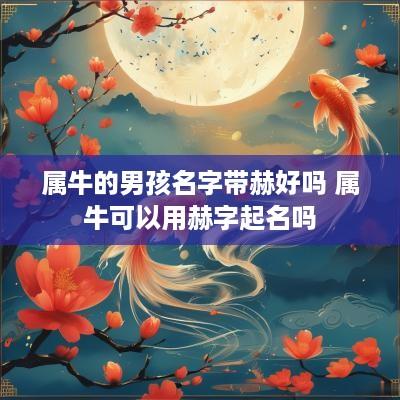 属牛的男孩名字带赫好吗 属牛可以用赫字起名吗